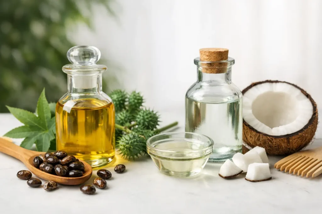 Castor Oil vs Coconut Oil for Hair