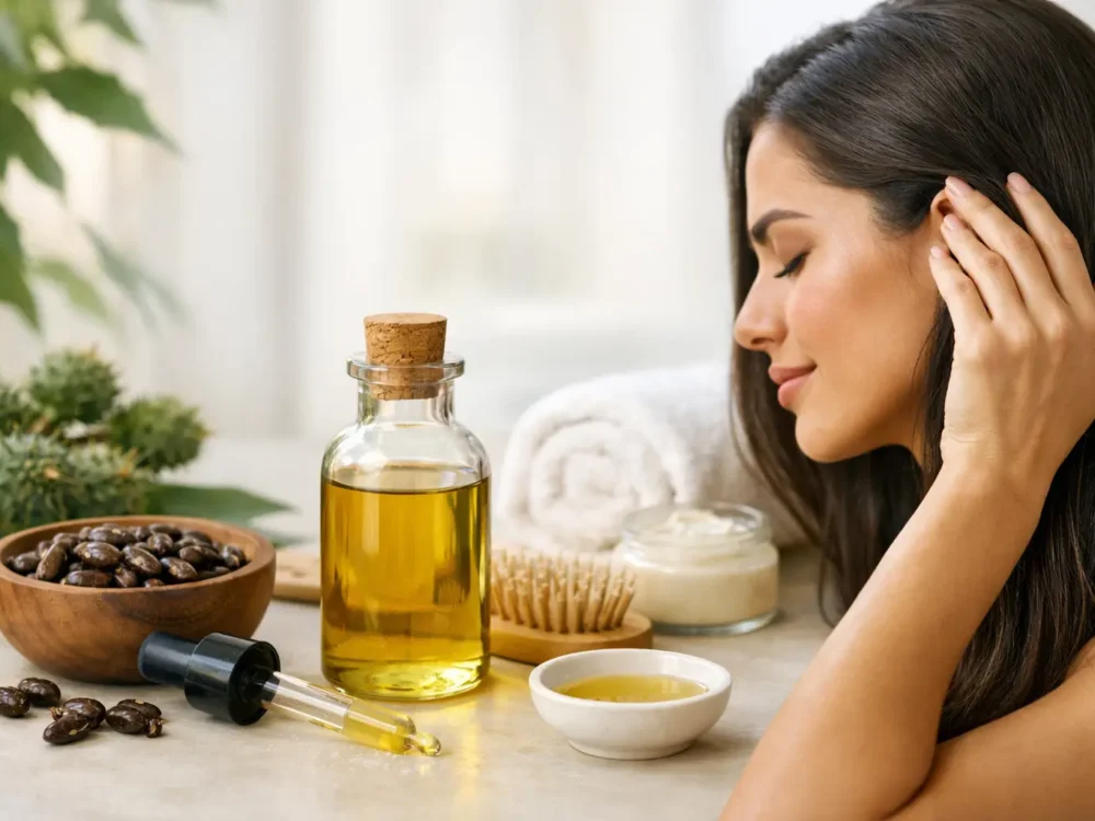 Castor Oil Hair Growth Routine Example